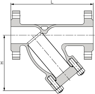 高壓Y型過(guò)濾器結(jié)構(gòu)圖