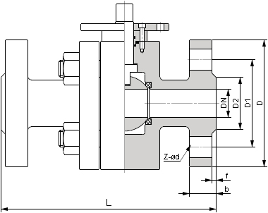 電動鍛鋼球閥結(jié)構(gòu)圖